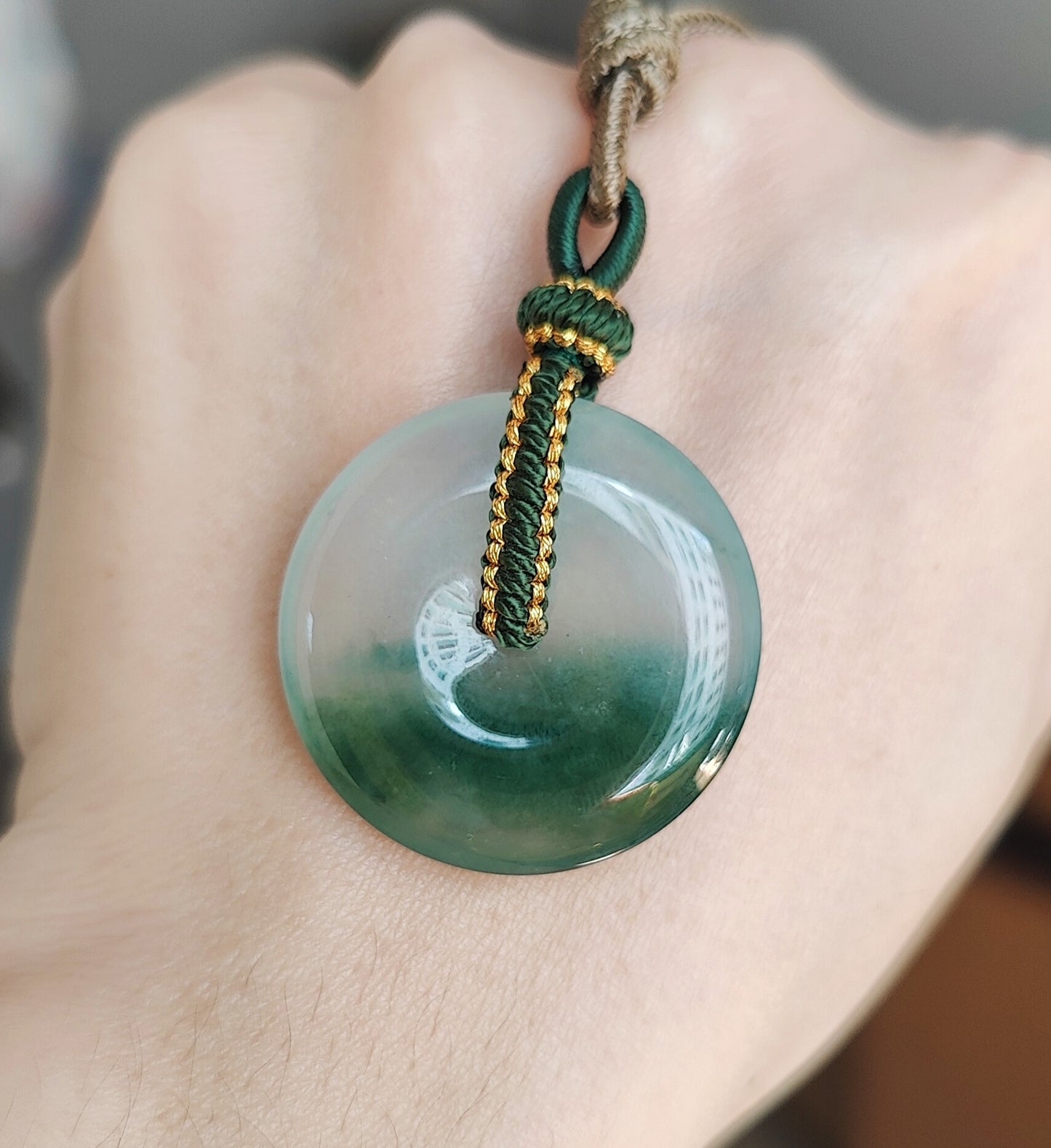 Type A Burmese Jade Jadeite Ping An Kou Donut