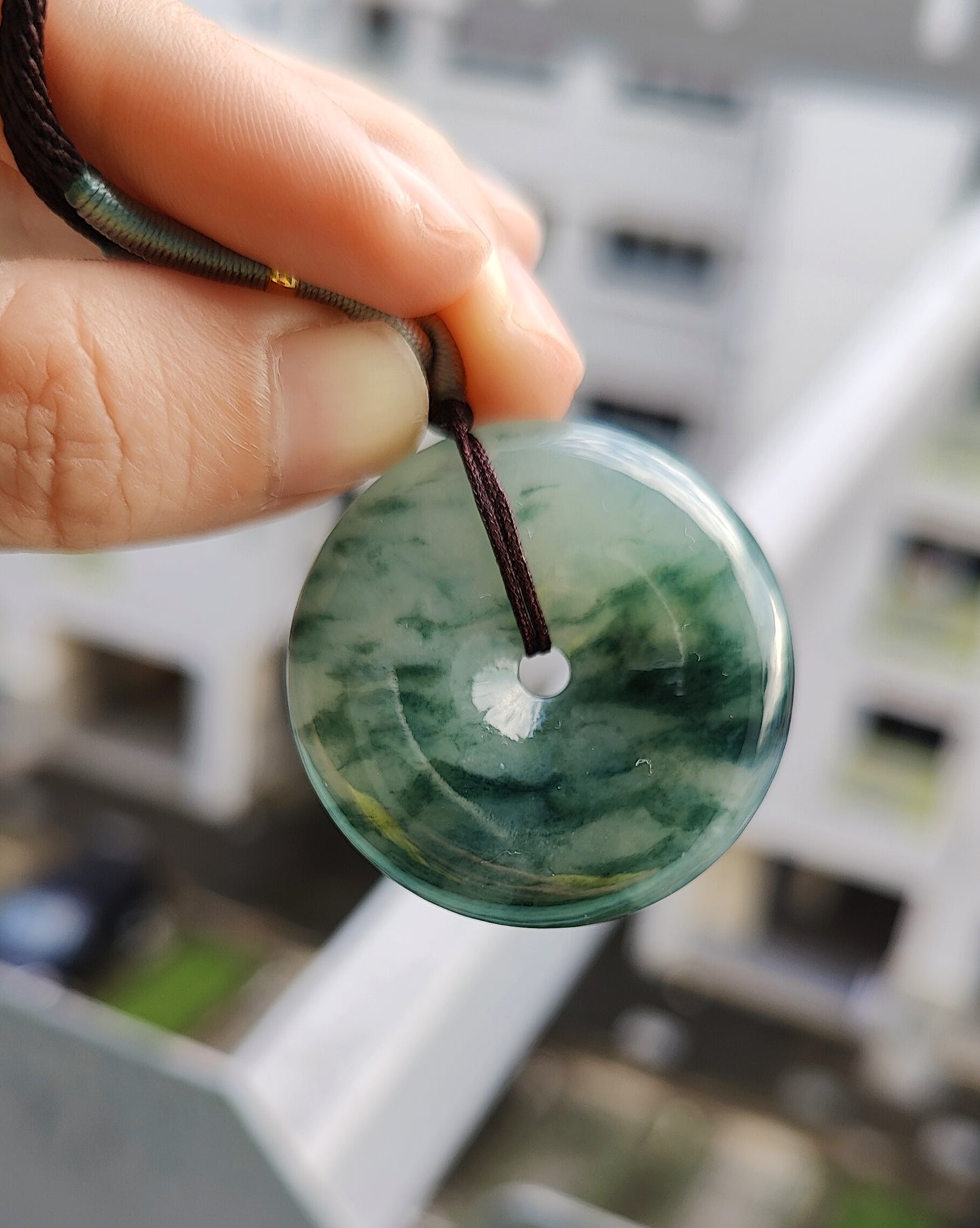 Type A Burmese Jade Jadeite Ping An Kou Donut